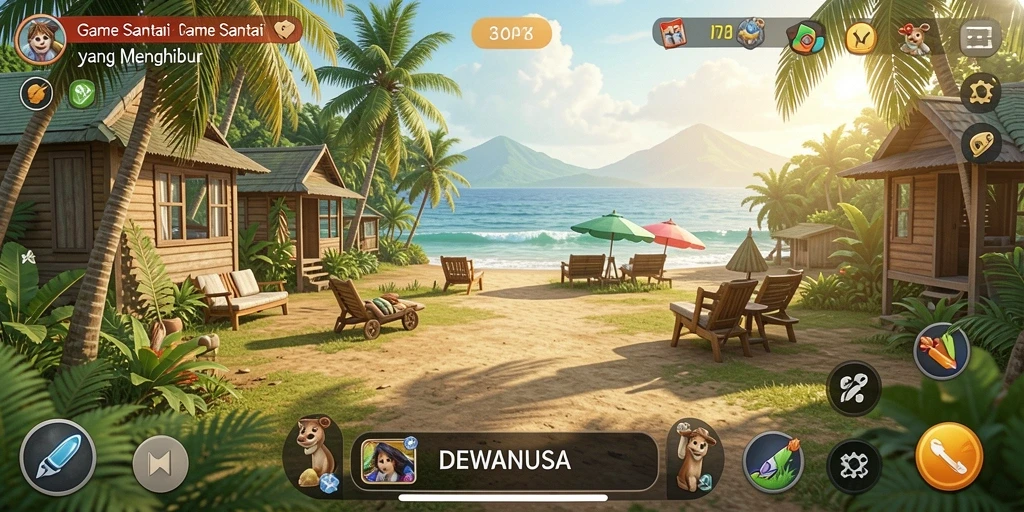 Tangkapan layar utama DEWANUSA menampilkan gameplay yang seru dan menyenangkan.