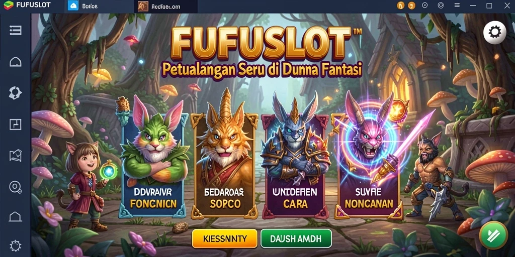 Tampilan gameplay FUFUSLOT yang menakjubkan di dunia petualangan.