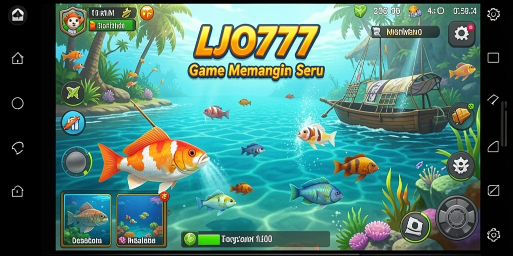 Screenshot LJO777 menampilkan aksi memancing yang mendebarkan.