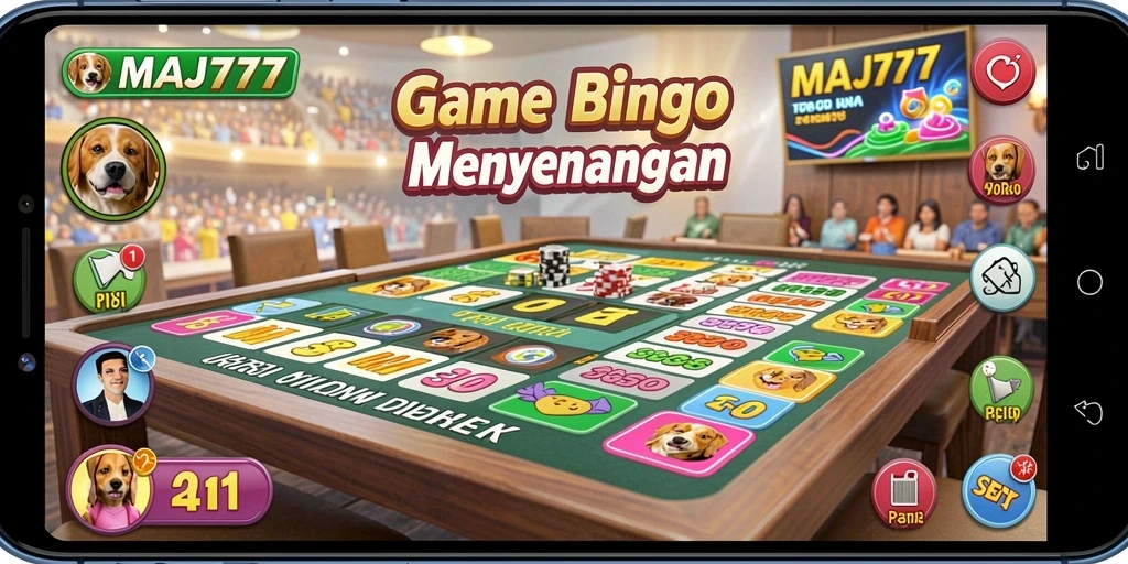 Screenshot gameplay MAJ777 menampilkan keseruan bermain Bingo dengan antarmuka yang menawan.