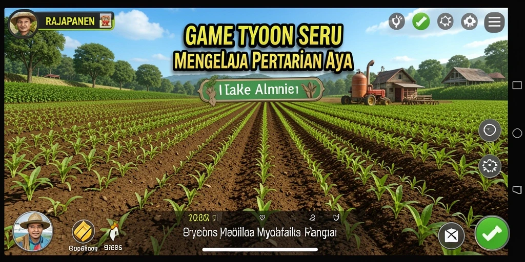 Tampilan gameplay menarik di RAJAPANEN saat mengelola pertanian.