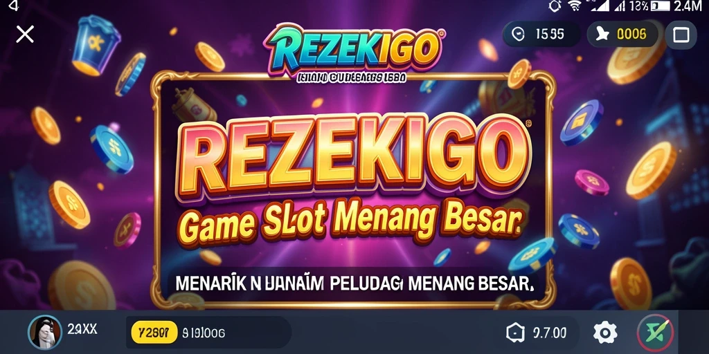 Screenshot gameplay REZEKIGO yang menunjukkan putaran Slot yang mendebarkan.