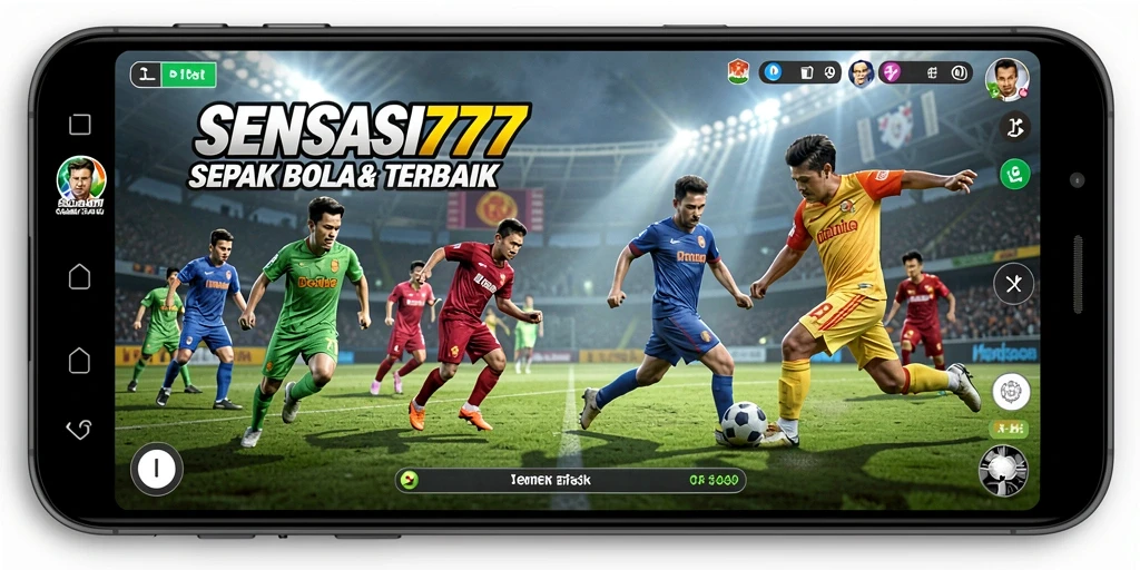 Tampilan menarik dari gameplay sepak bola di SENSASI777.